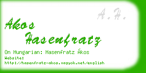 akos hasenfratz business card